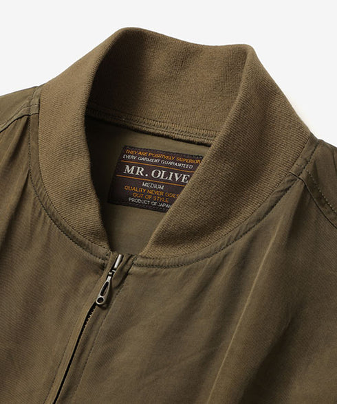 MR.OLIVE / PIGMENT CUPRA -MA-1 JACKET ミスターオリーブ ピグメントキュプラ MA-1ジャケット
